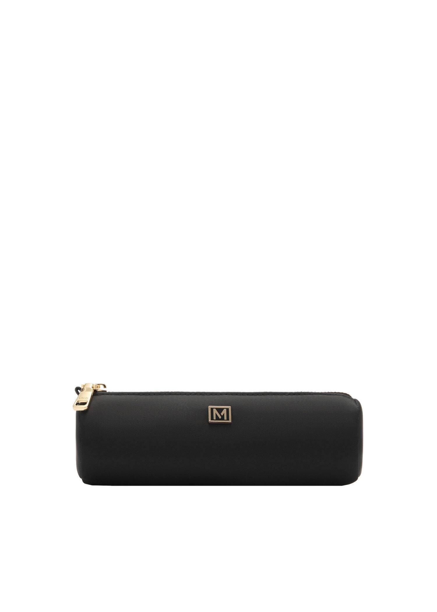 Black Logo Zipped Pencil Case, Black, large image number 3