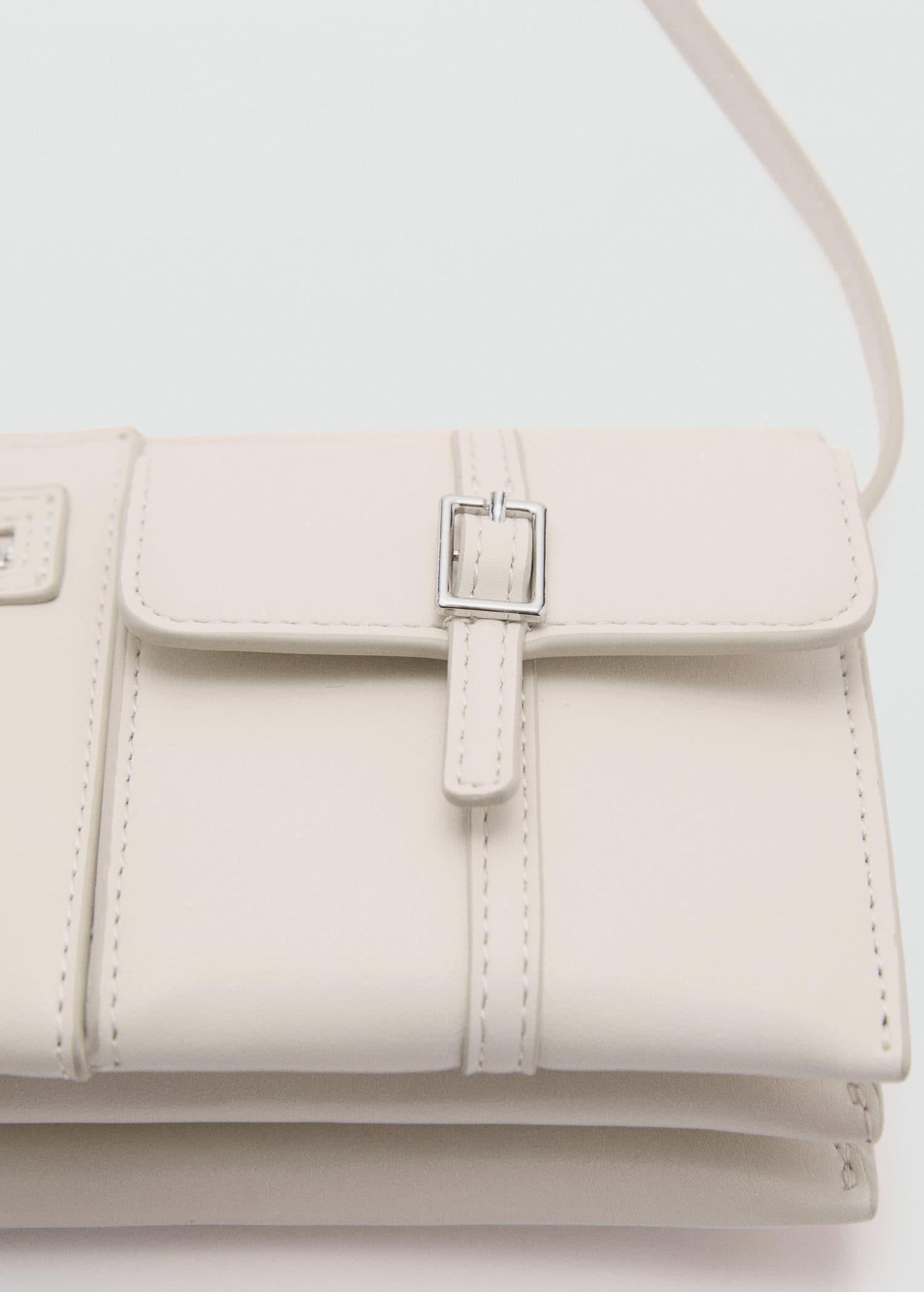 White Shoulder Bag With Pockets, White, large image number 1