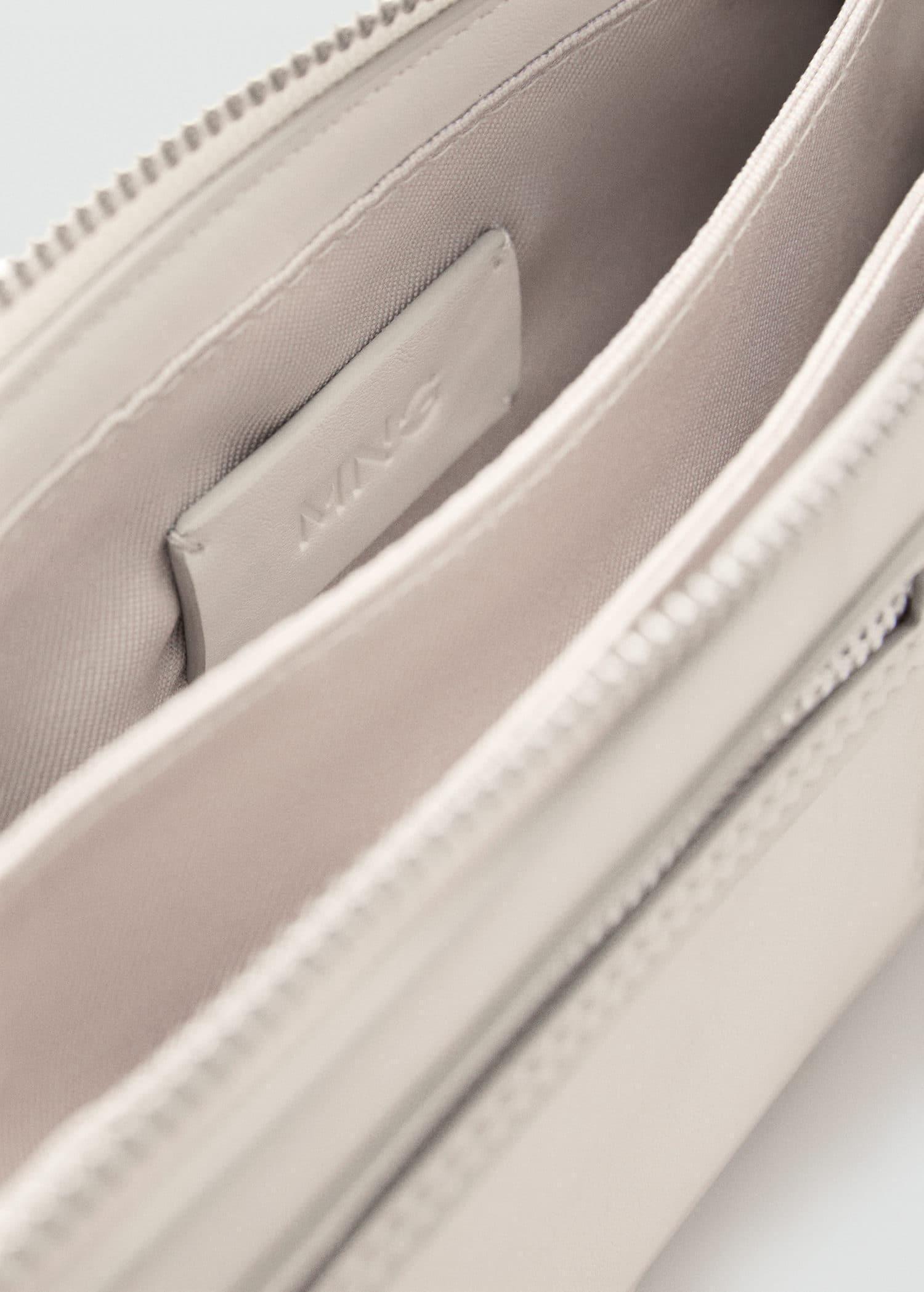 White Shoulder Bag With Pockets, White, large image number 2