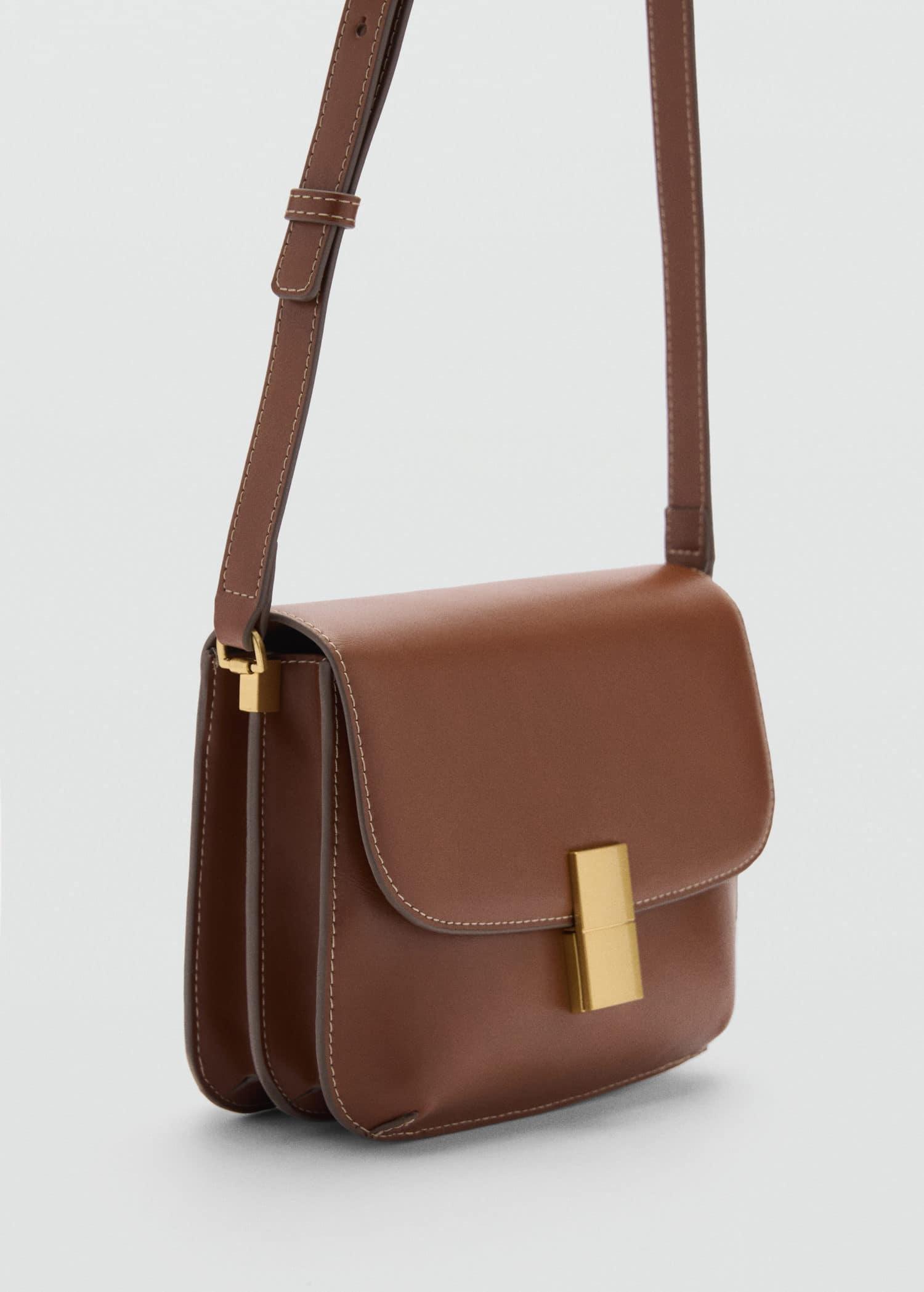 Brown Crossbody Bag With Metal Closure, Medium Brown, large image number 0