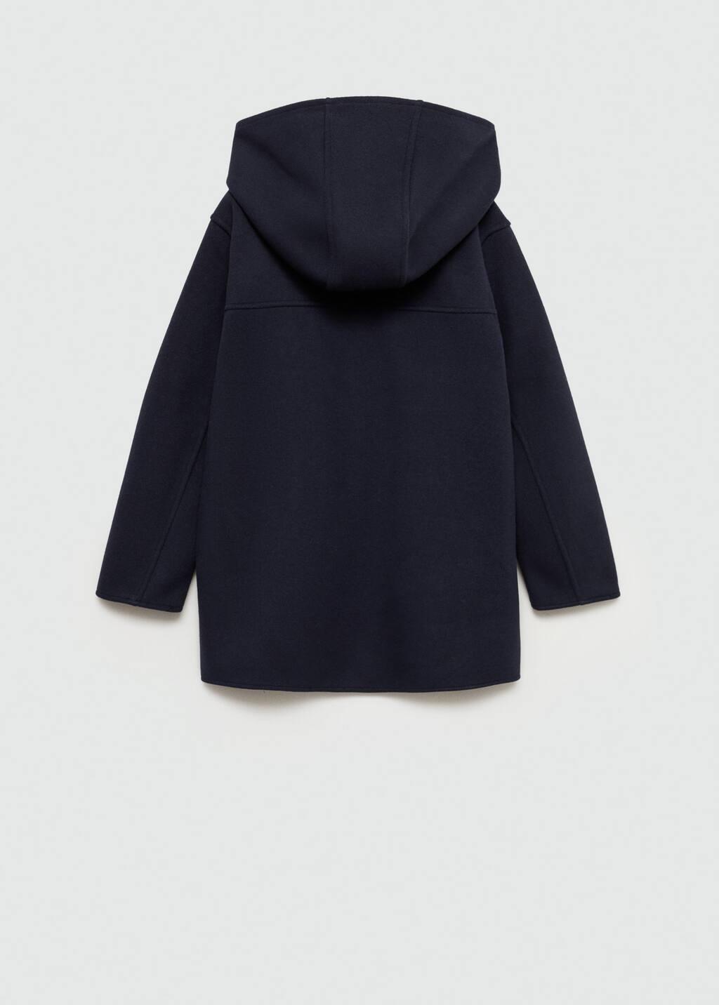 Navy Hooded Button Coat, Kids Girl, , large image number 4
