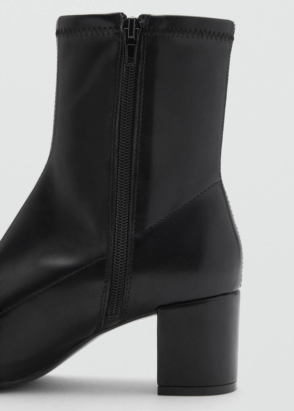 Black Block-Heel Ankle Boots, , large image number 1