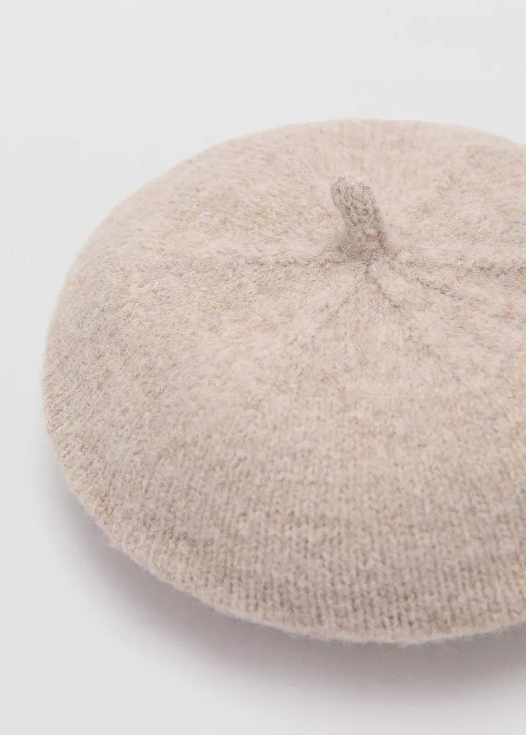 Brown Striped Beret, Medium Brown, large image number 0