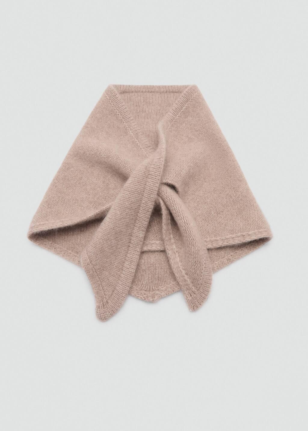 Brown Cashmere Wool-Blend Scarf, Medium Brown, large image number 0