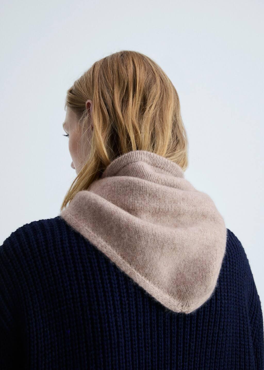 Brown Cashmere Wool-Blend Scarf, Medium Brown, large image number 2