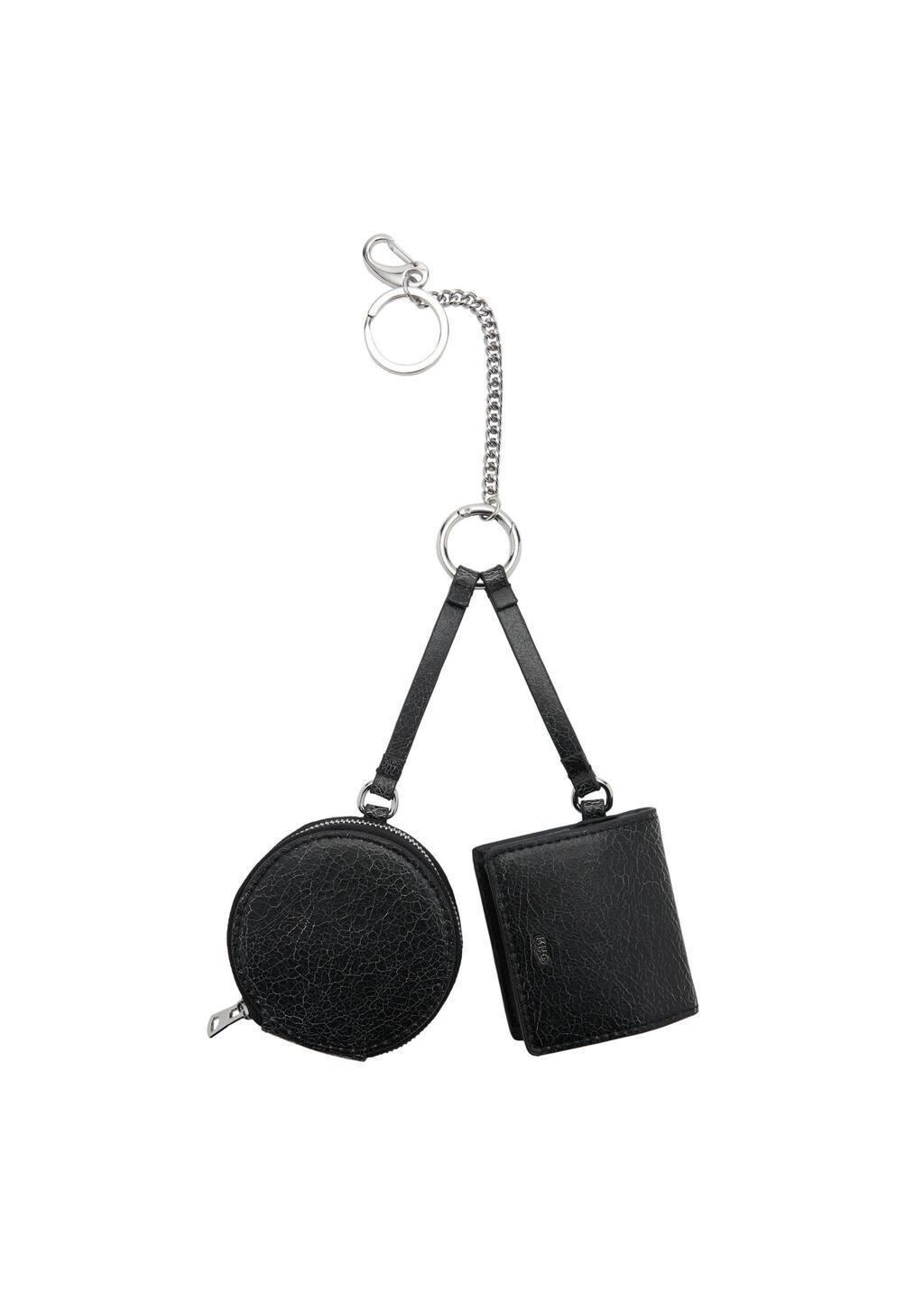 Black Double-Mirror Purse, Black, large image number 3