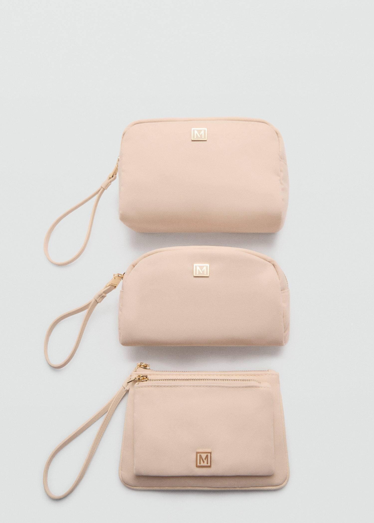 White Double-Compartment Coin Purse With Logo, 0201_02, large image number 1