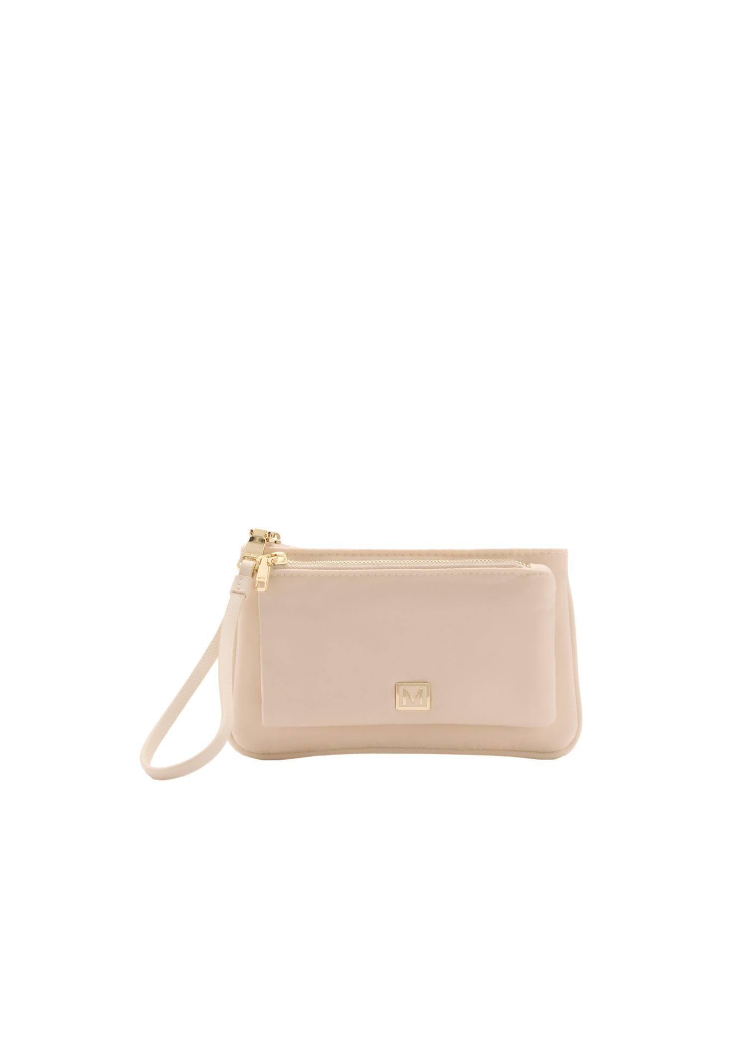 White Double-Compartment Coin Purse With Logo, 0201_02, large image number 2