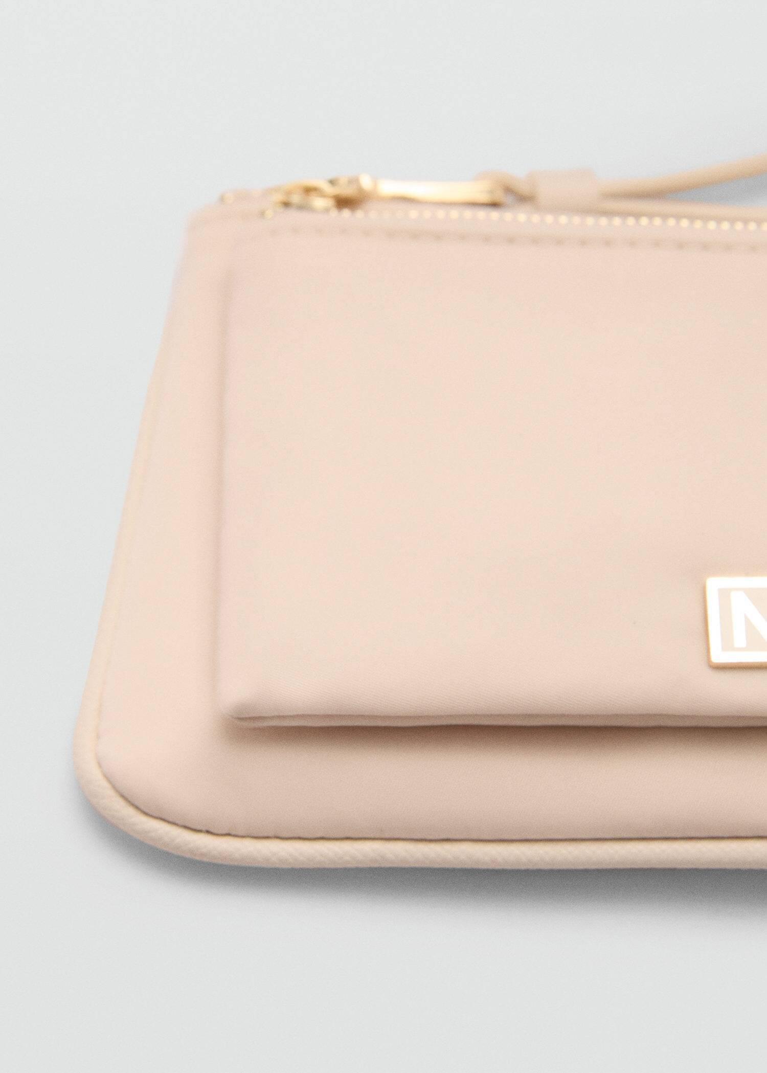 White Double-Compartment Coin Purse With Logo, 0201_02, large image number 3