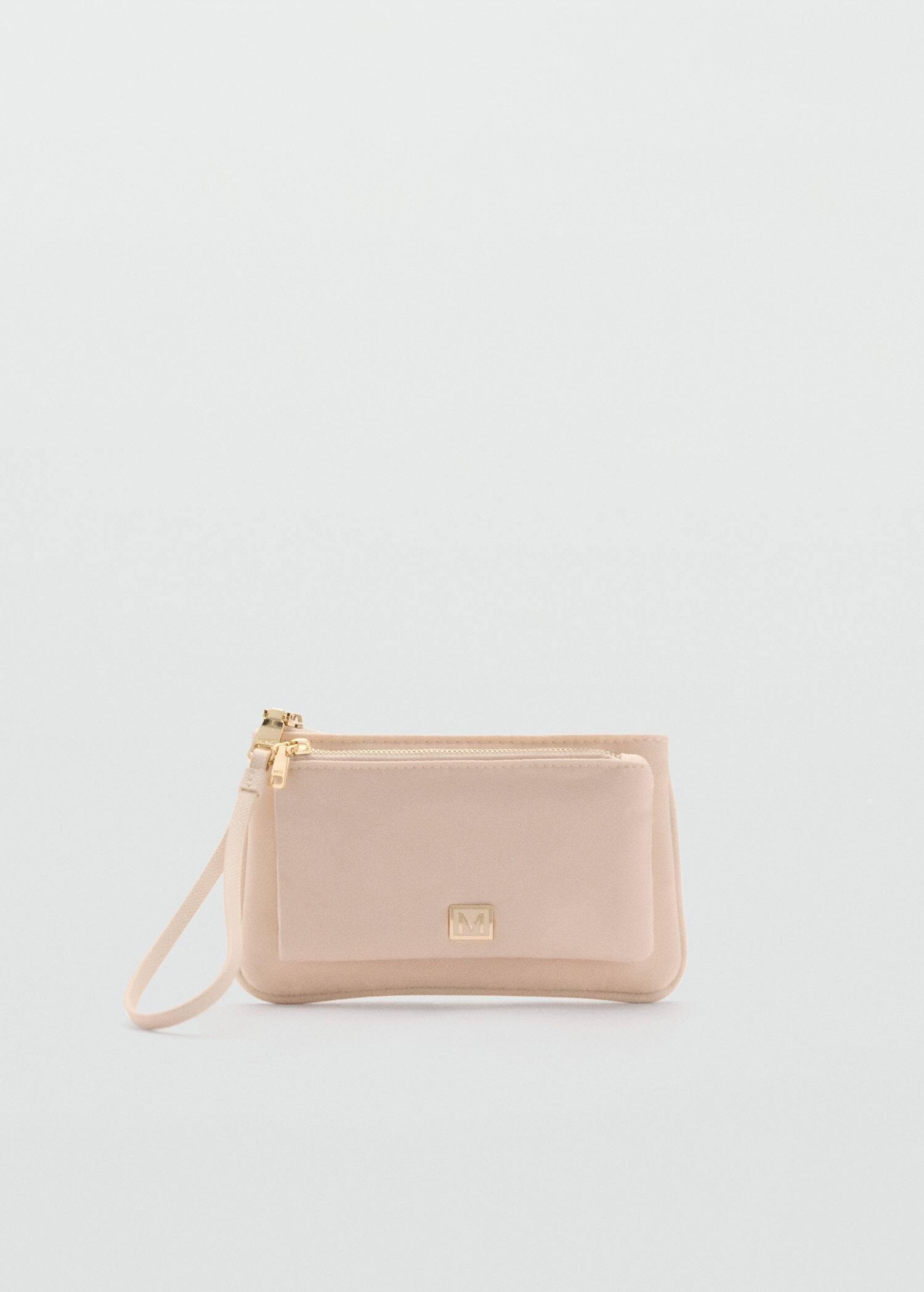 White Double-Compartment Coin Purse With Logo, 0201_02, large image number 4