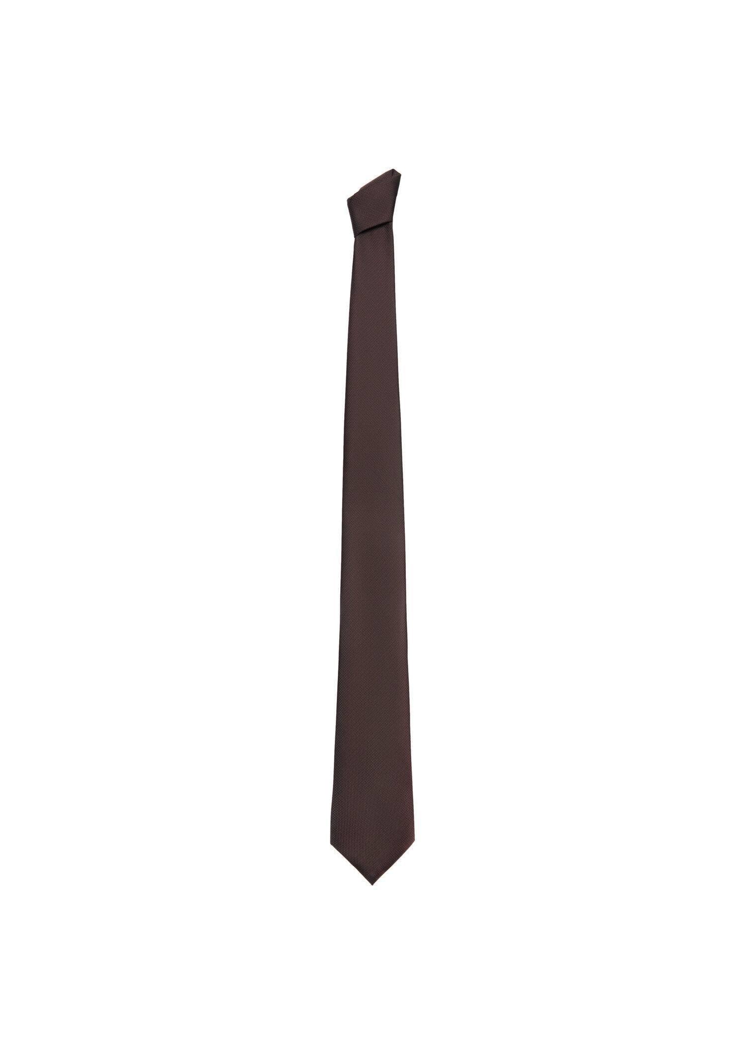 Brown Crease-Resistant Structured Tie, Brown, large image number 1