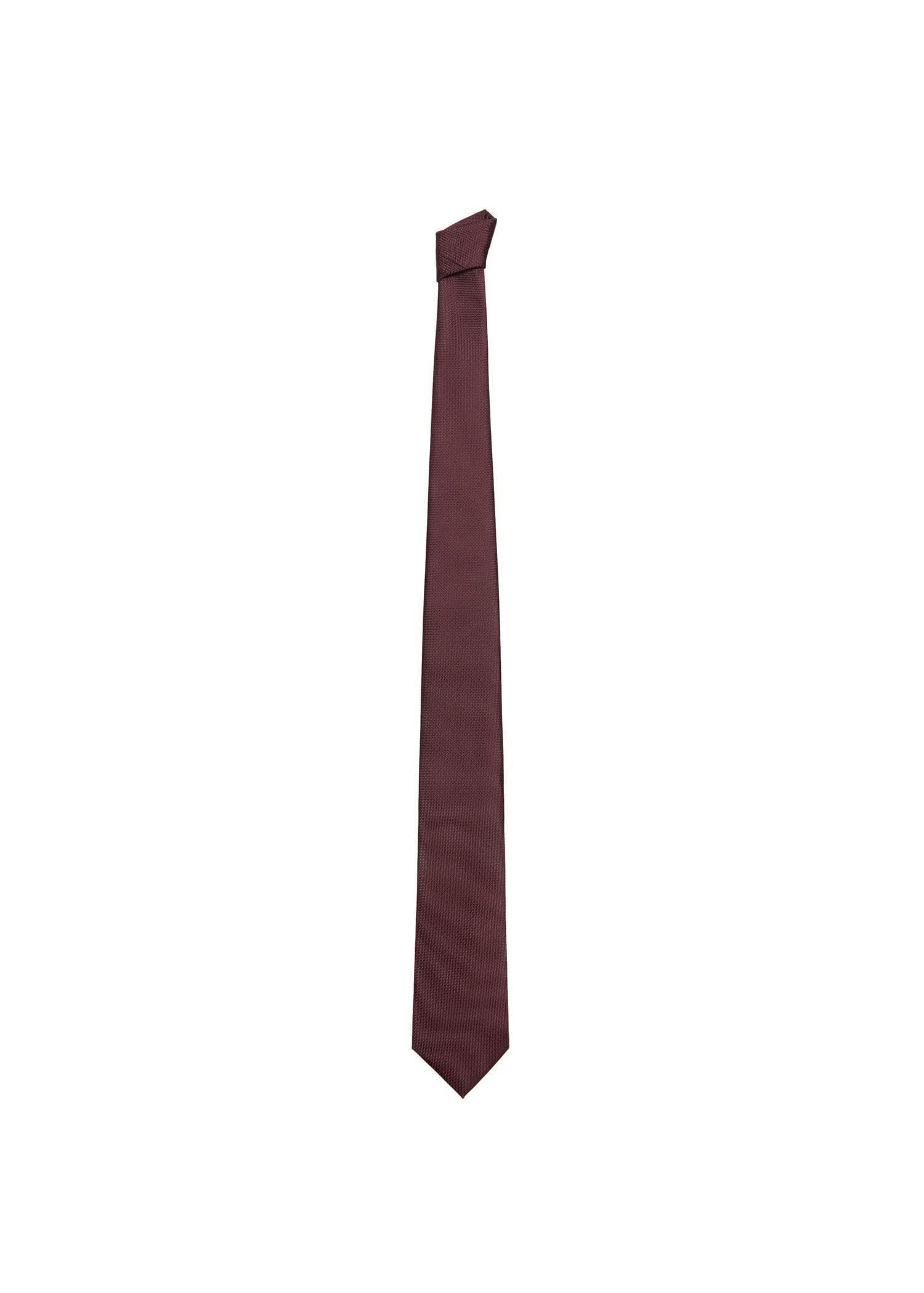 Burgundy Crease-Resistant Structured Tie, Dark Red, large image number 1