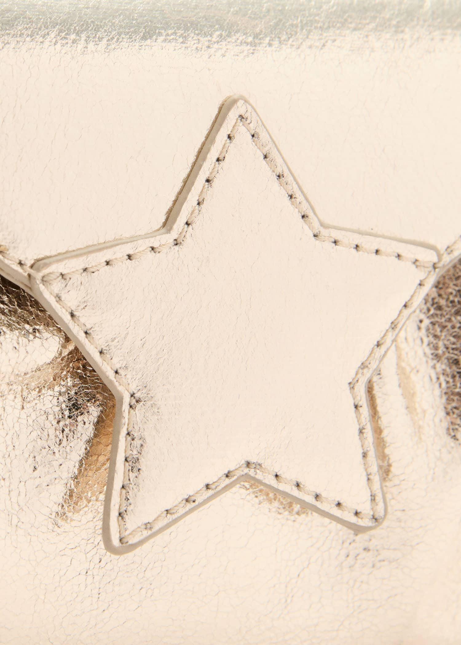 Gold Star Metallic Bag, Kids Girl, Gold, large image number 2