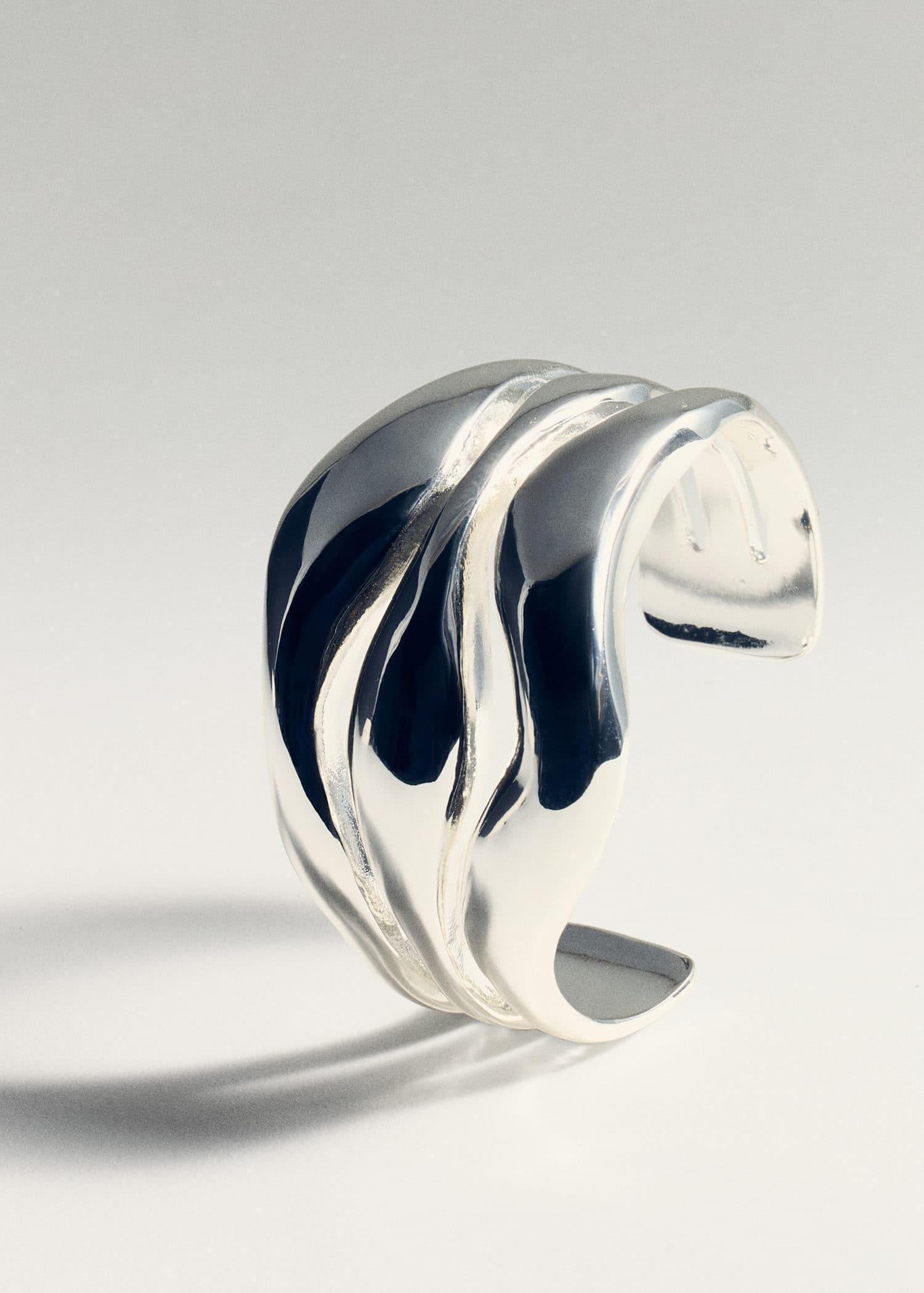 Silver Irregular Triple Bracelet, Silver, large image number 1