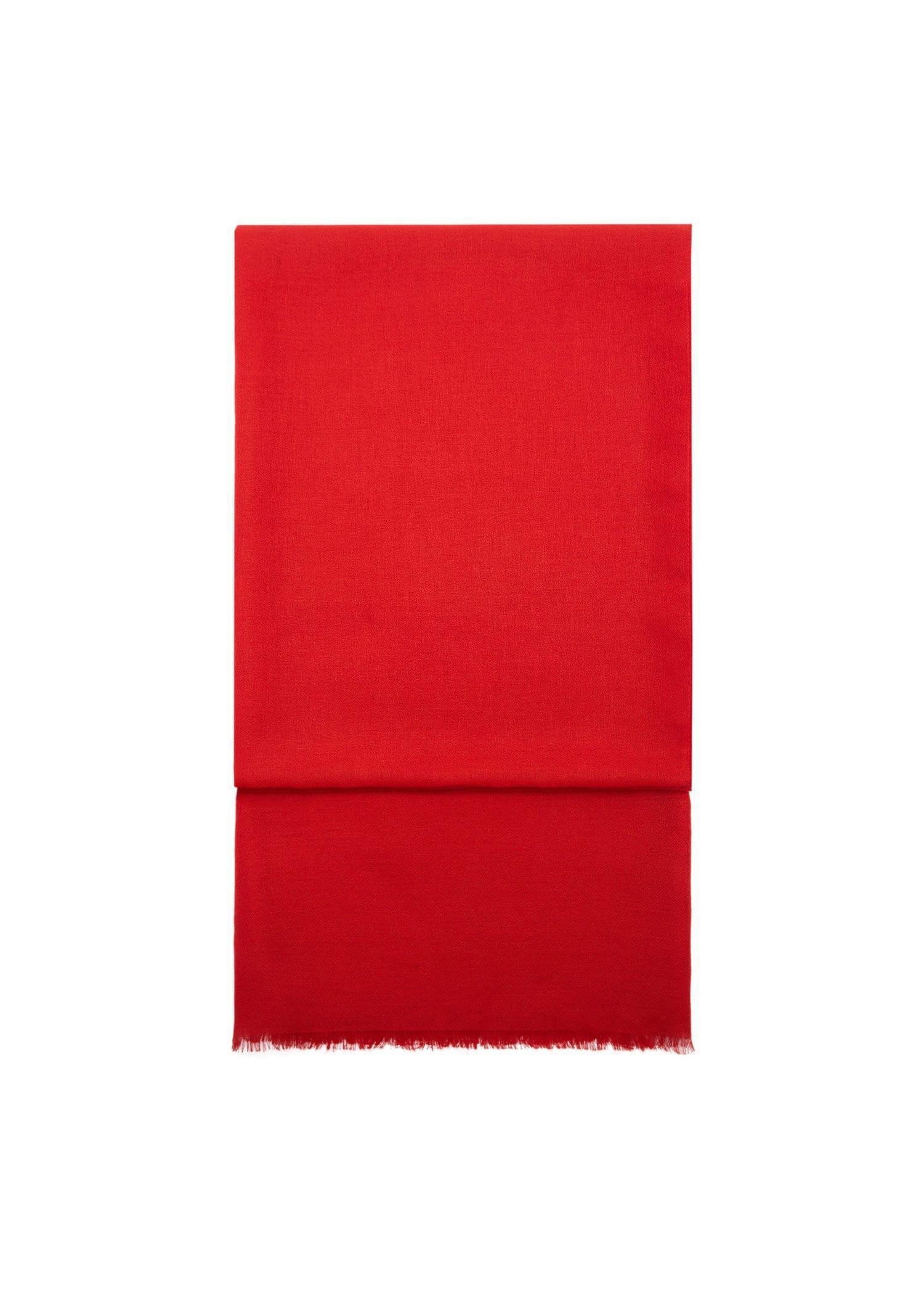 Red Flowy Scarf, Red, large image number 1