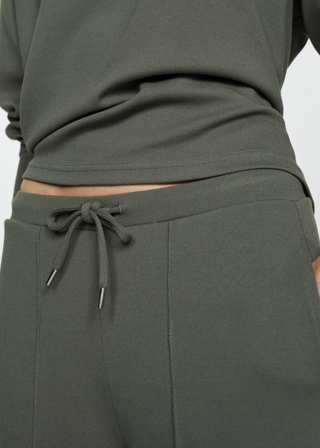 Khaki Jogger Seams Pants, , large image number 2