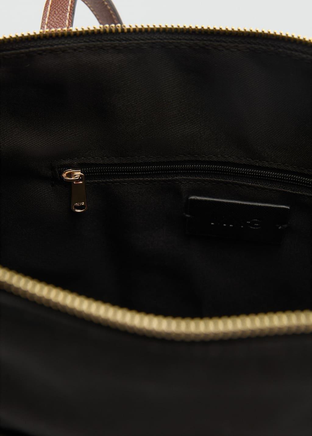 Black Nylon Shopper Bag, , large image number 2