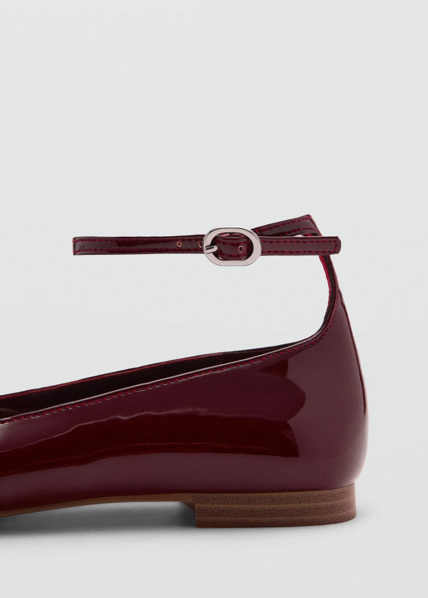 Red Patent Leather-Effect Ballet Flats, , large image number 1