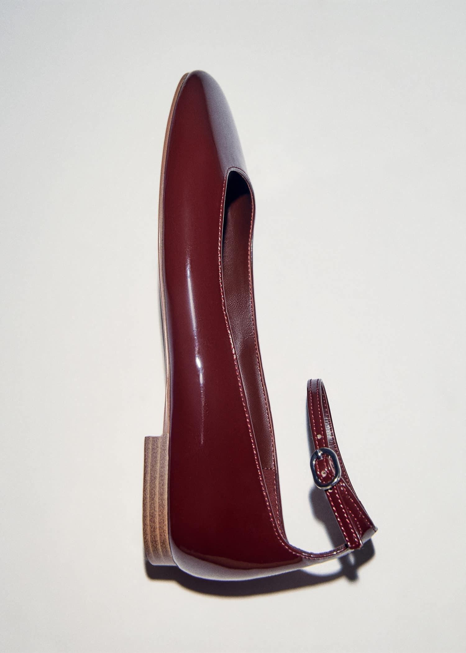Red Patent Leather-Effect Ballet Flats, , large image number 4