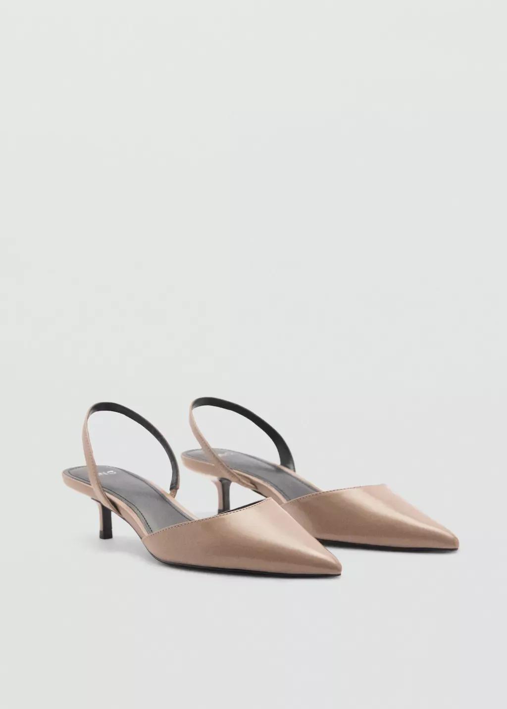 Brown Lt Pastel Kitten-Heeled Shoes, , medium