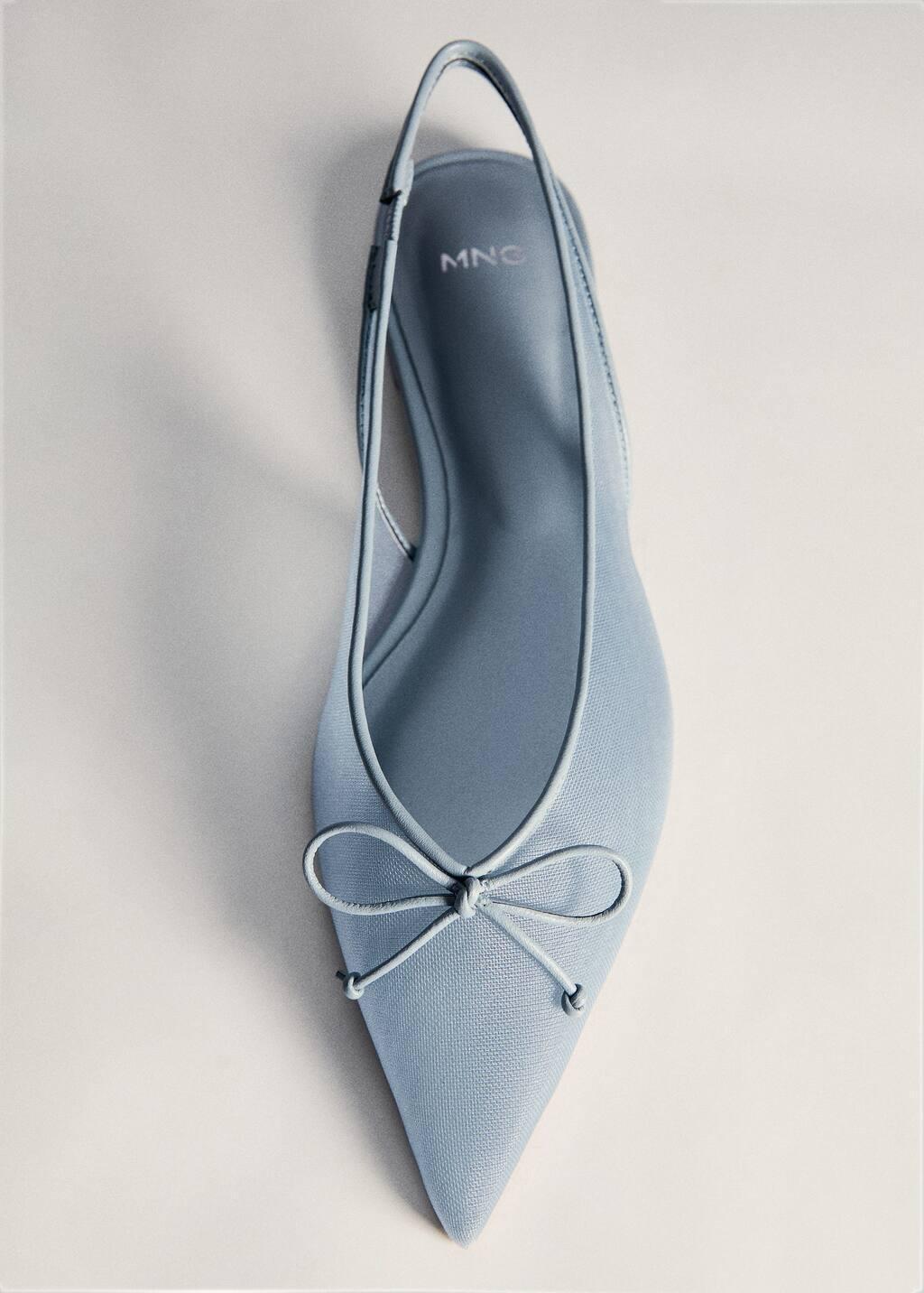 Blue Pointed Backless Ballerina, , large image number 4