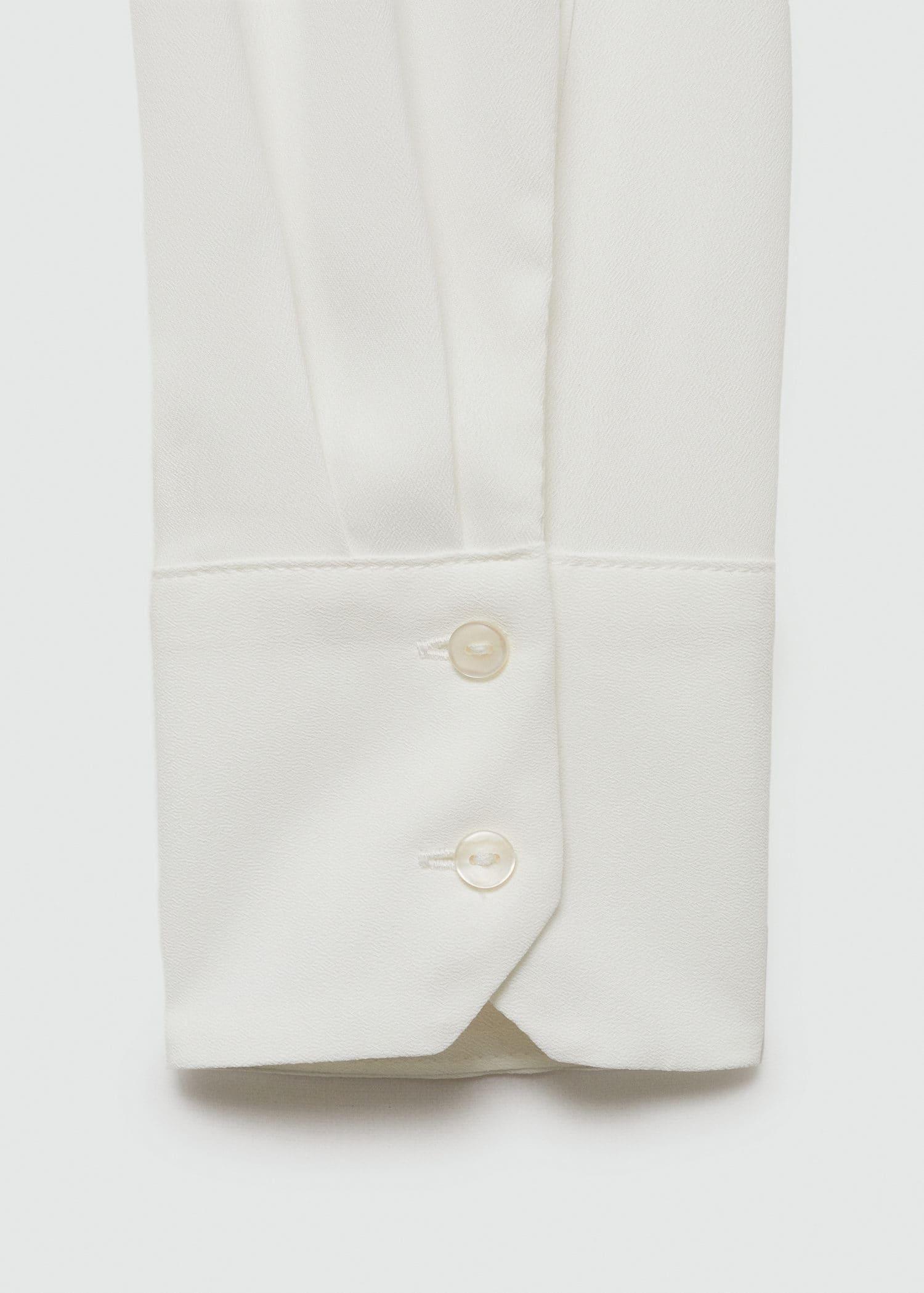 White Fluid Long-Sleeved Shirt, , large image number 6