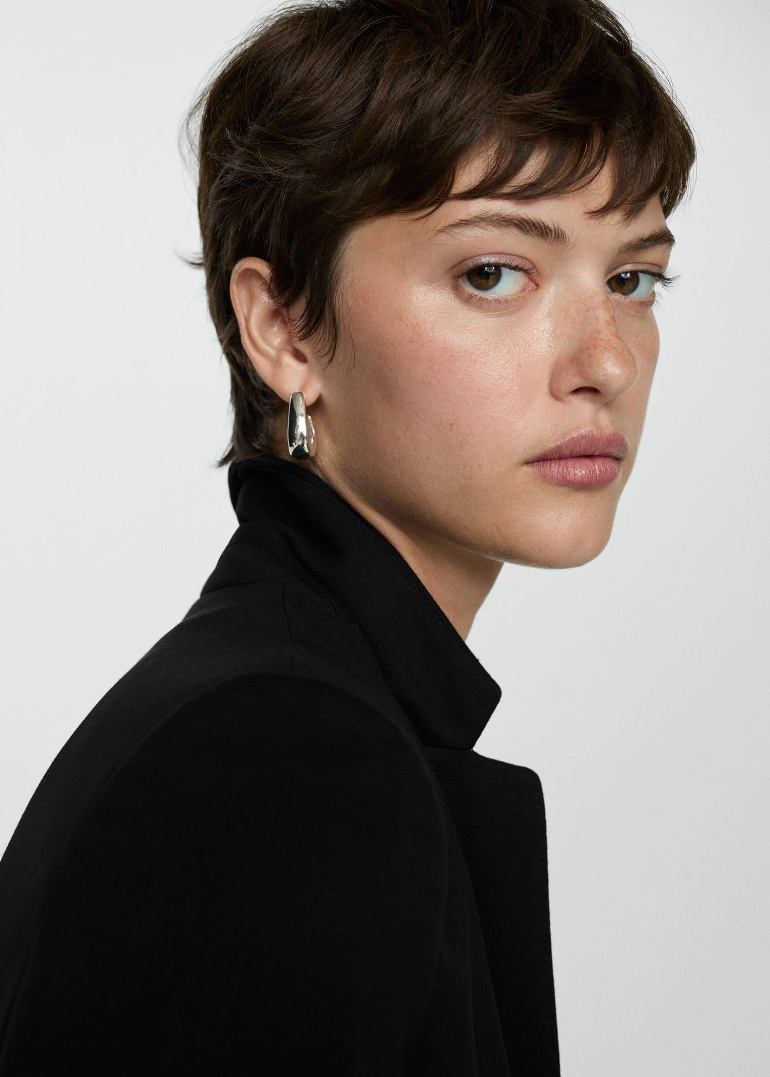 Black Suit Jacket With Pockets, , large image number 1