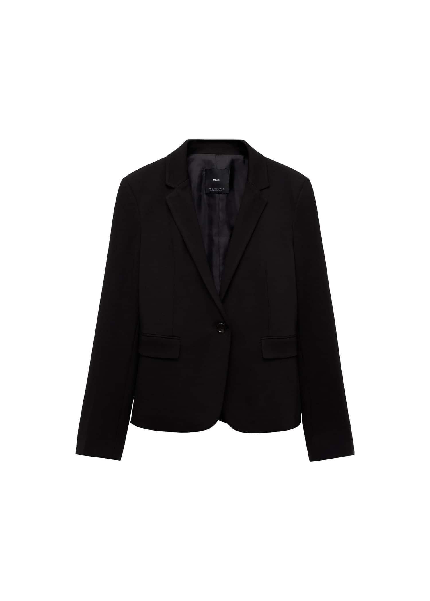 Black Suit Jacket With Pockets, , large image number 3