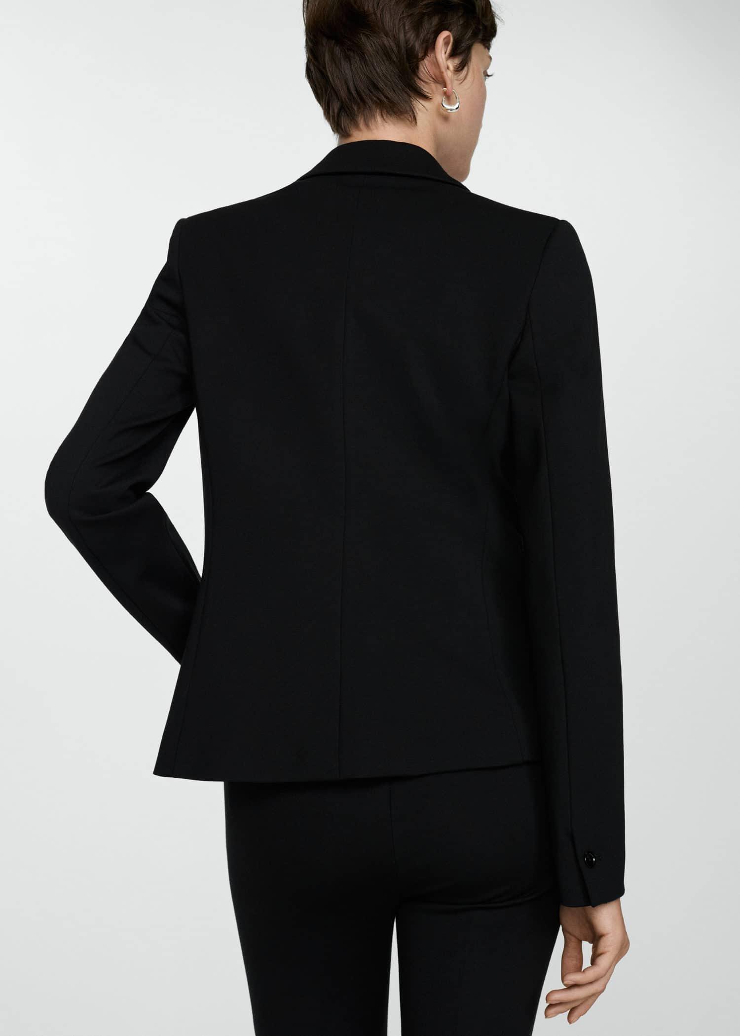 Black Suit Jacket With Pockets, , large image number 4