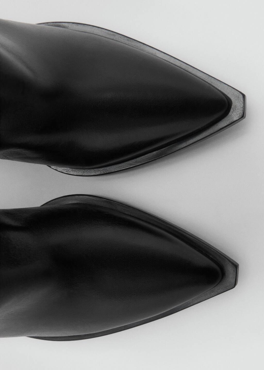 Black Cowboy Leather Boots, , large image number 2