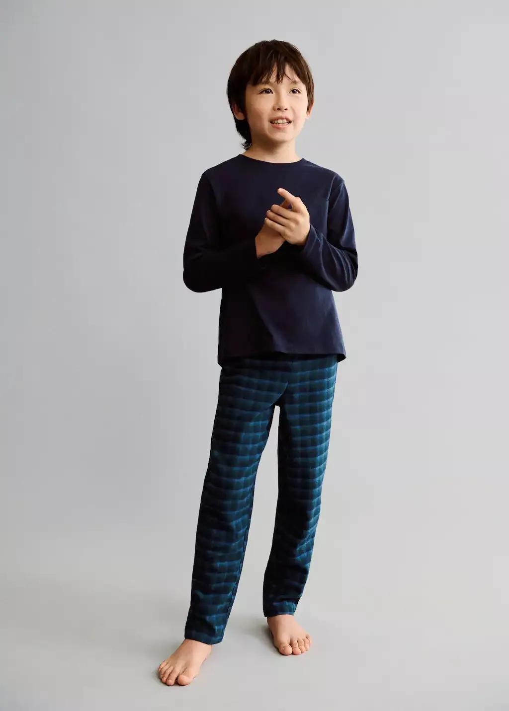 Blue Printed Long Pyjamas, Kids Boy, , large image number 3