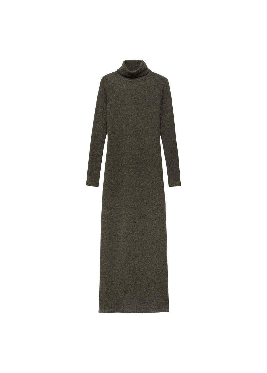Green Knitted Turtleneck Dress, , large image number 3