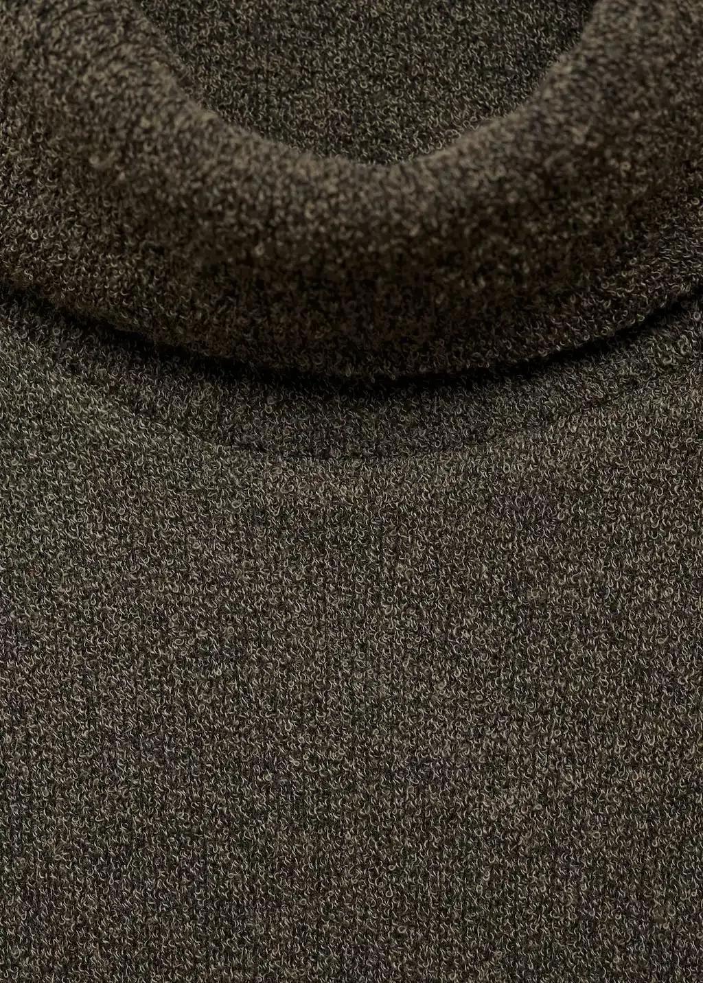 Green Knitted Turtleneck Dress, , large image number 4