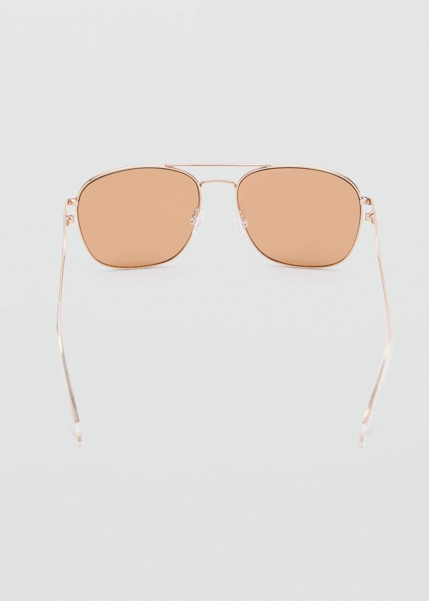 Gold Metallic Frame Sunglasses, Gold, large image number 1