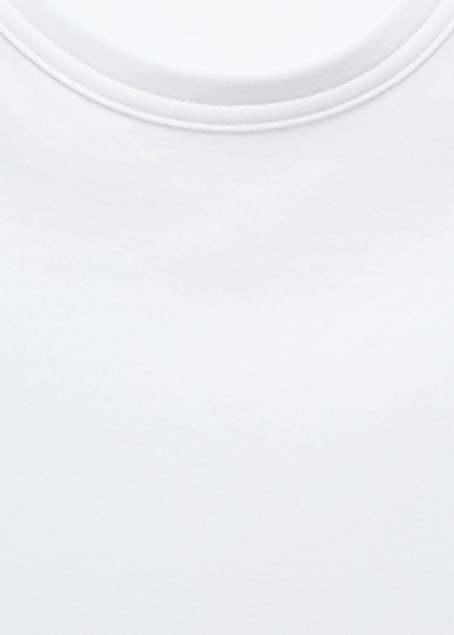White Short-Sleeved Cotton T-Shirt, , large image number 4