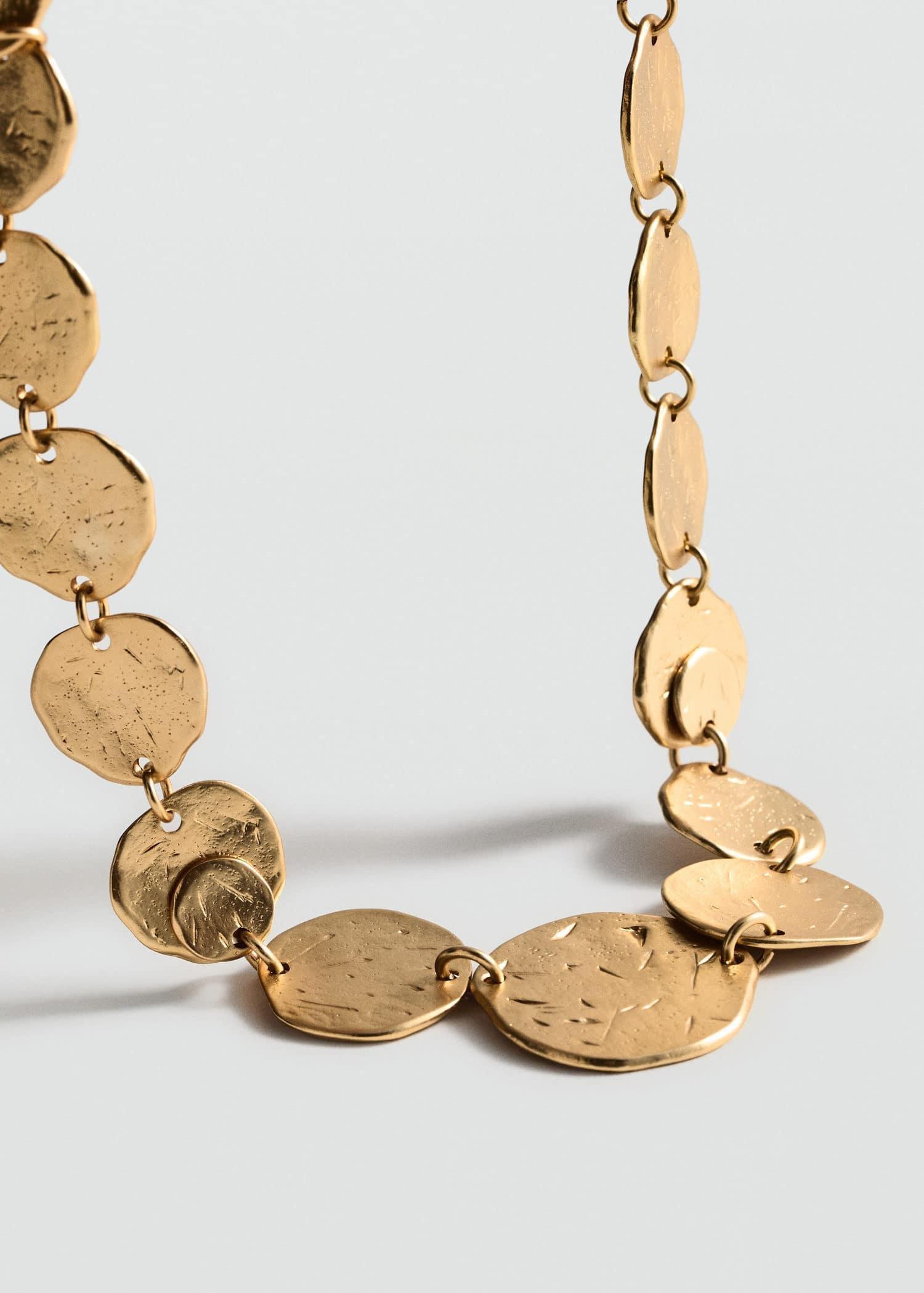 Gold Coin Charm Necklace, 0201_OR, large image number 0