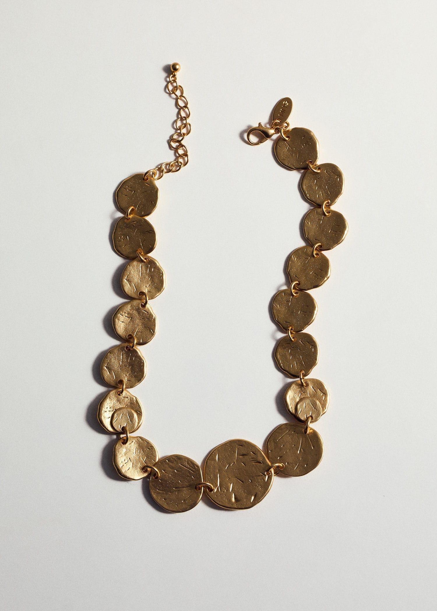 Gold Coin Charm Necklace, 0201_OR, large image number 2