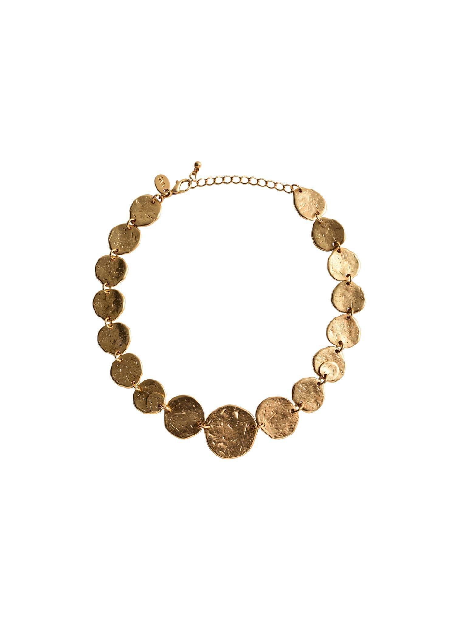 Gold Coin Charm Necklace, 0201_OR, large image number 3