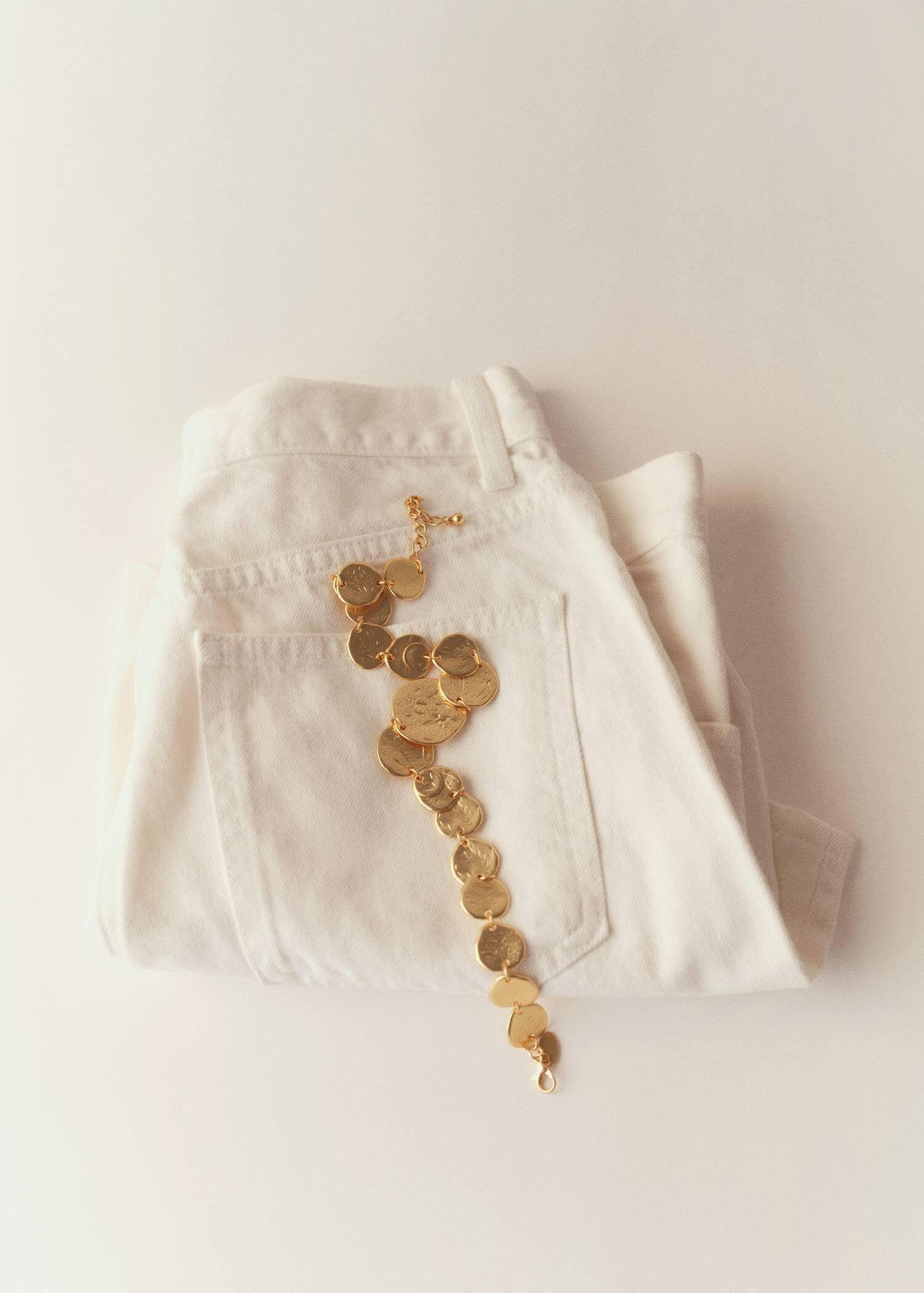 Gold Coin Charm Necklace, 0201_OR, large image number 4