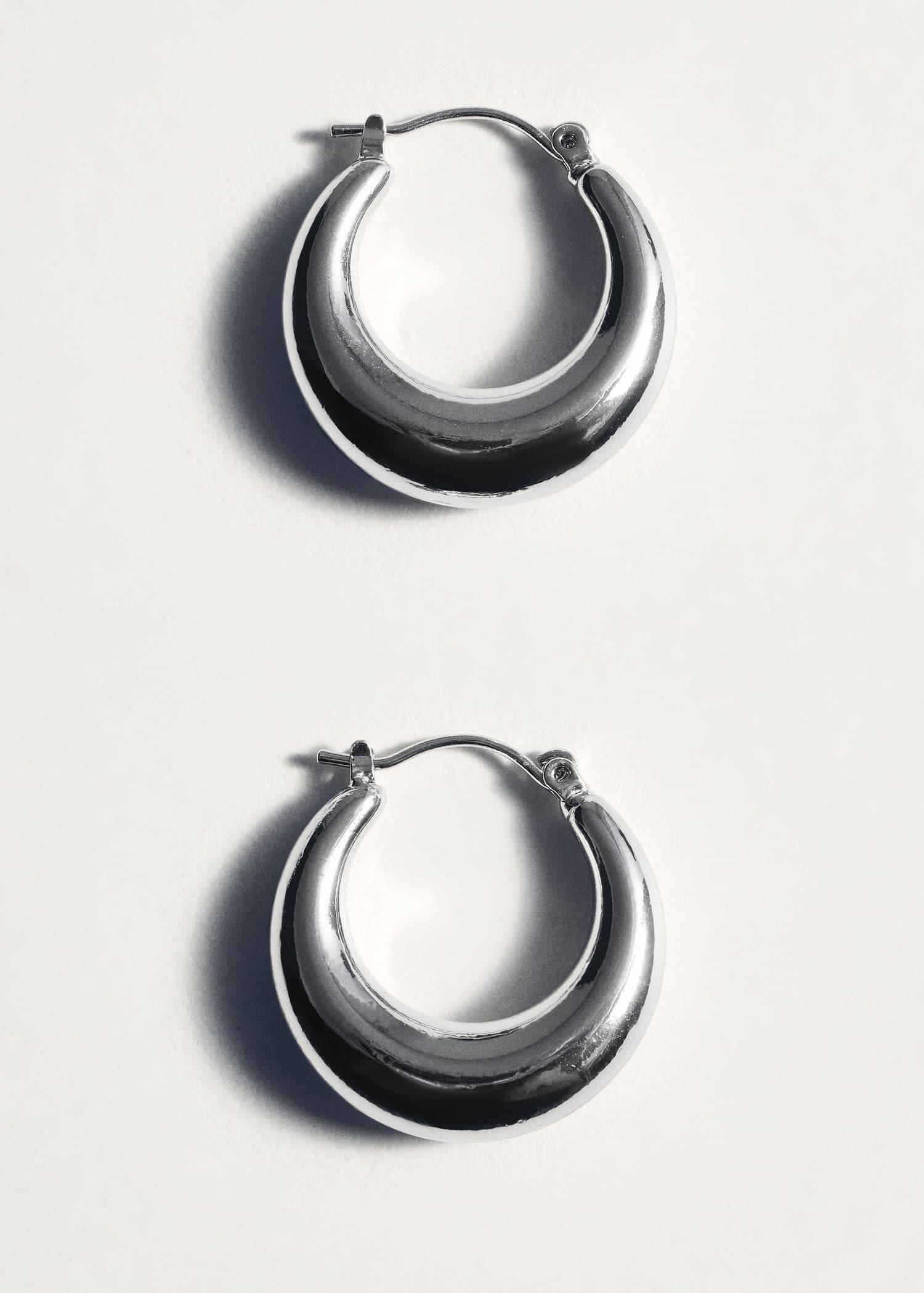 Silver Volume Hoop Earrings, , large image number 1
