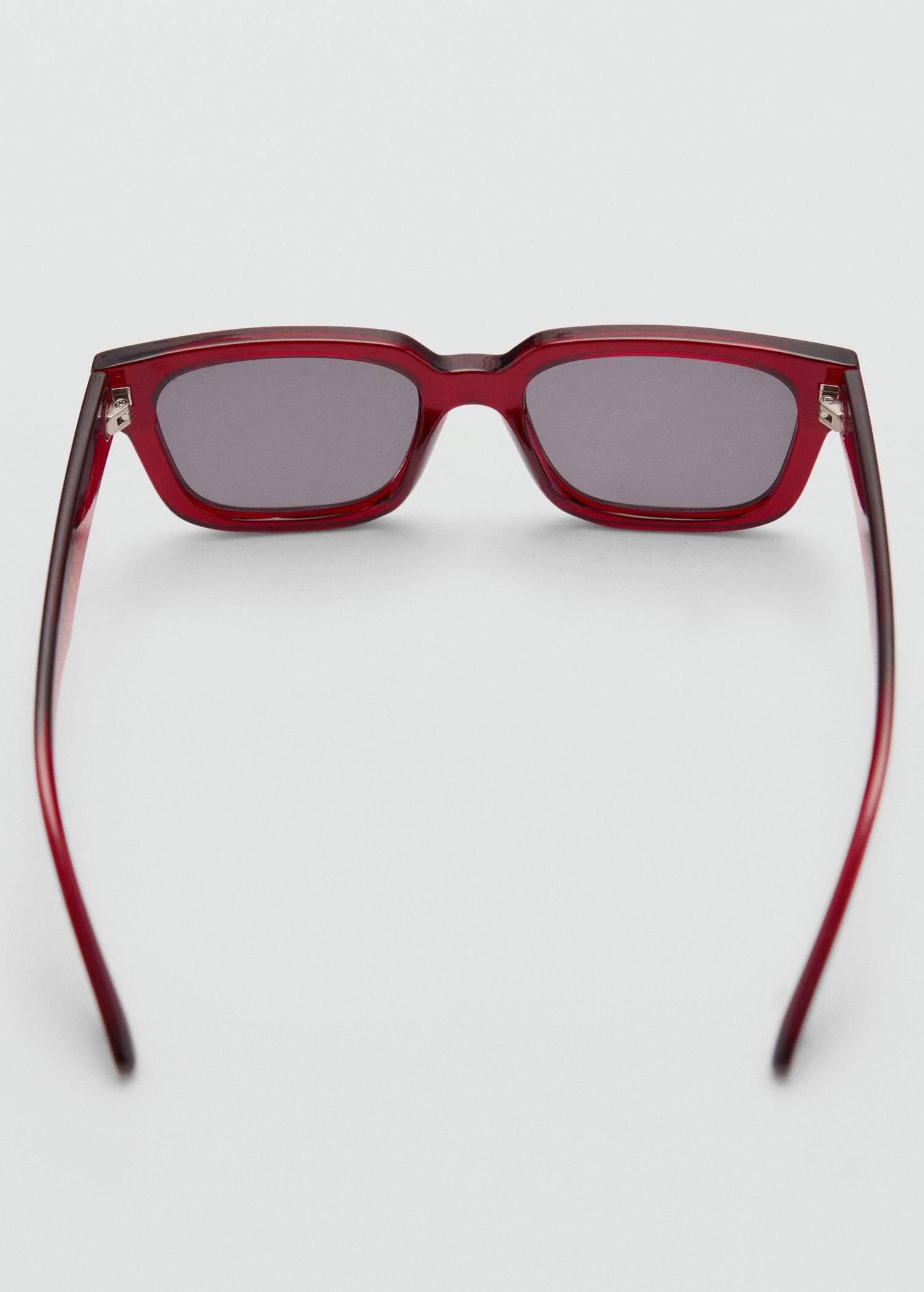 Red Squared Frame Sunglasses, Red, large image number 1