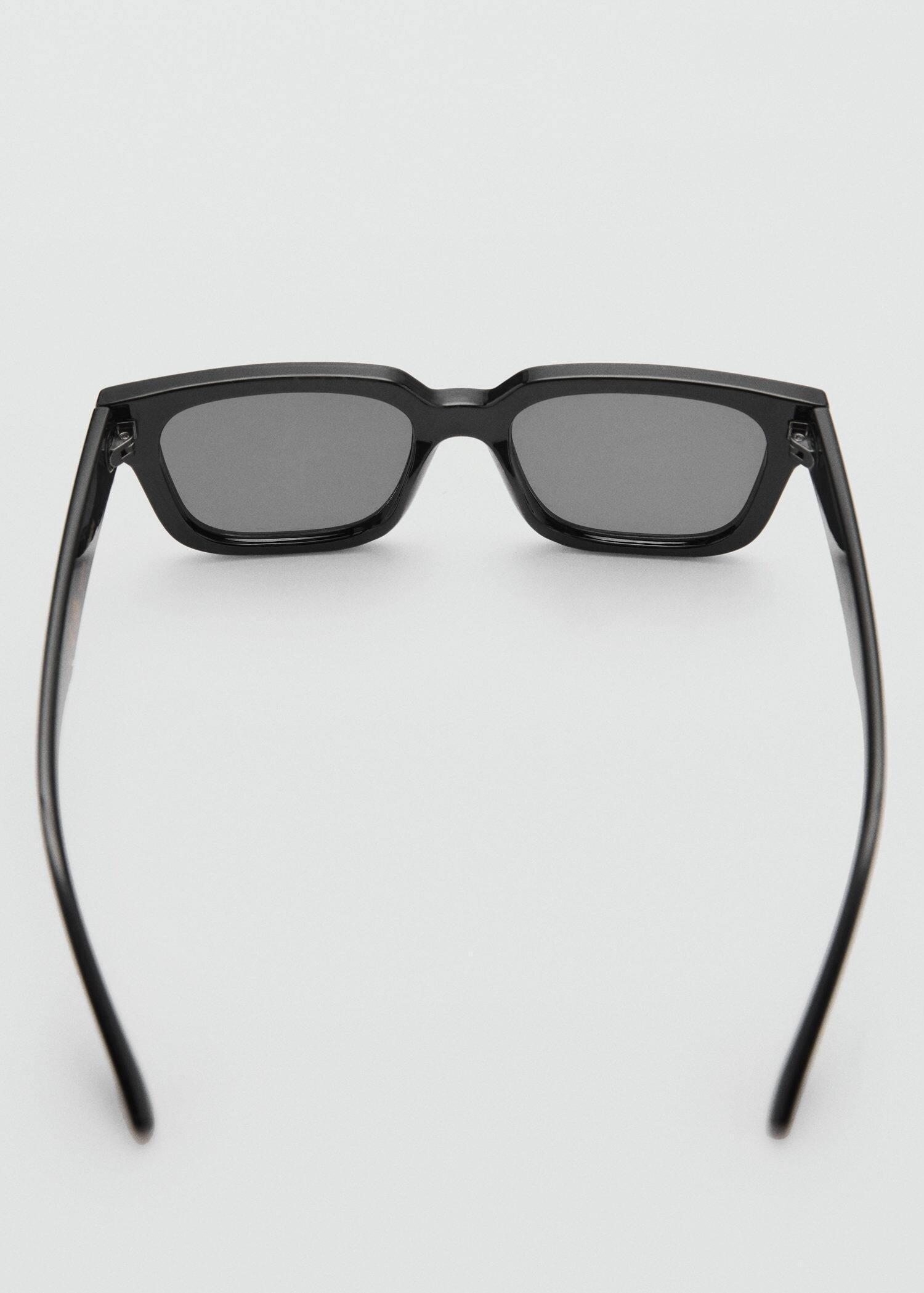 Black Squared Frame Sunglasses, Black, large image number 1