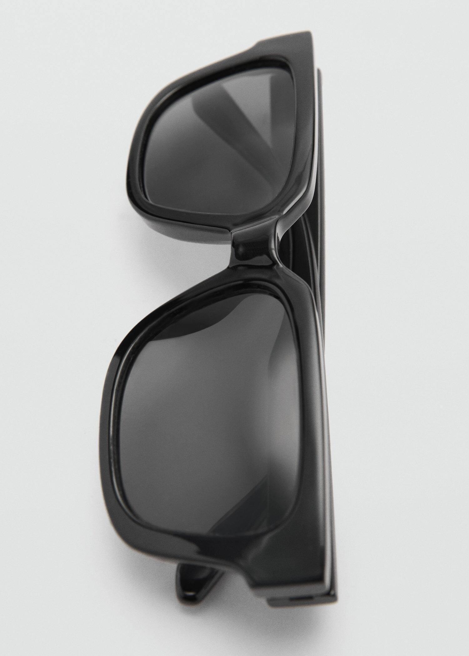 Black Squared Frame Sunglasses, Black, large image number 2