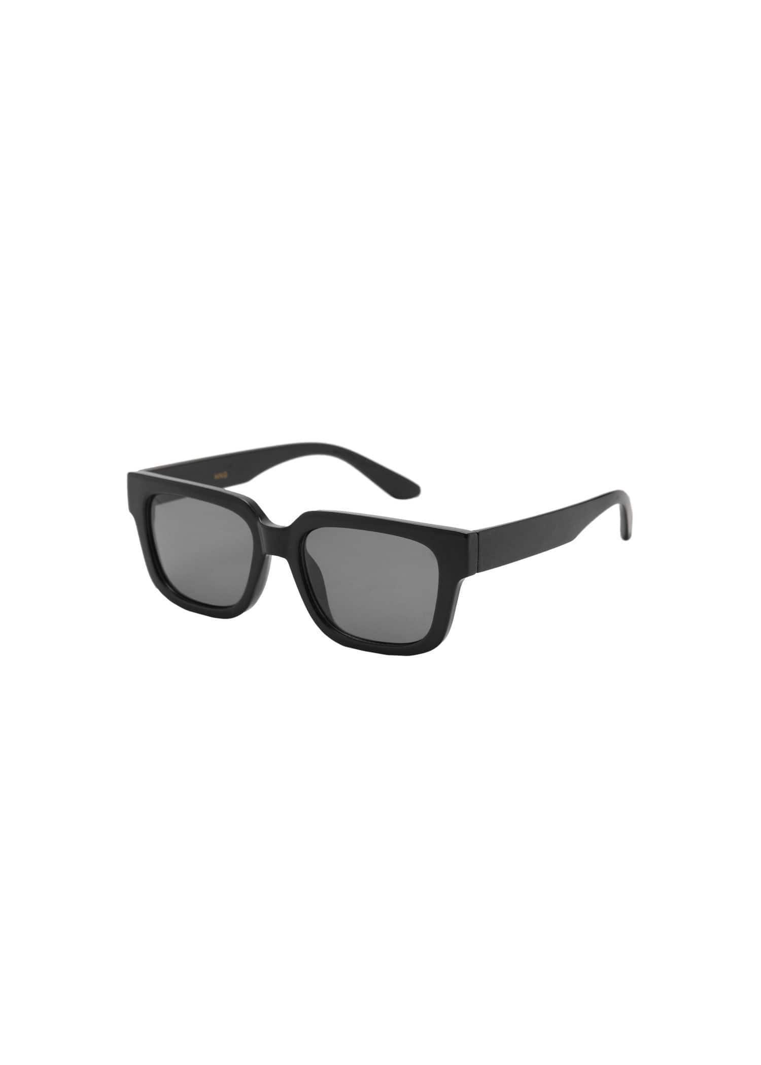 Black Squared Frame Sunglasses, Black, large image number 3
