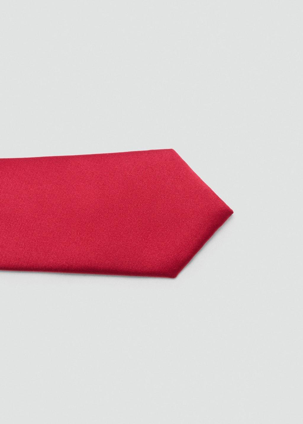Red Narrow Tie, Red, large image number 1