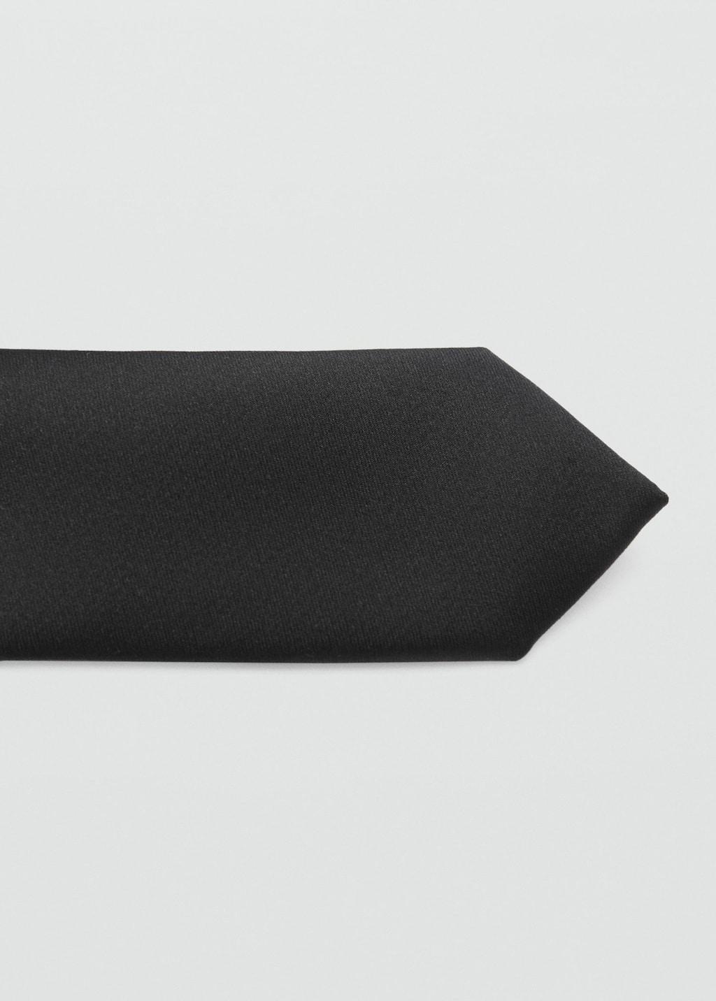 Black Narrow Tie, Black, large image number 1