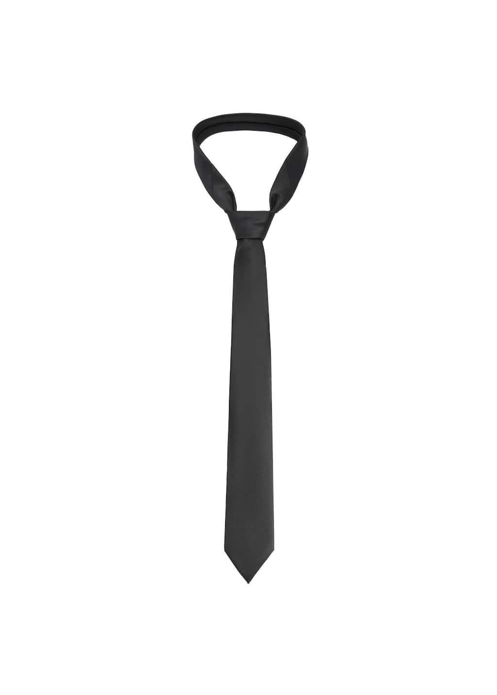 Black Narrow Tie, Black, large image number 2