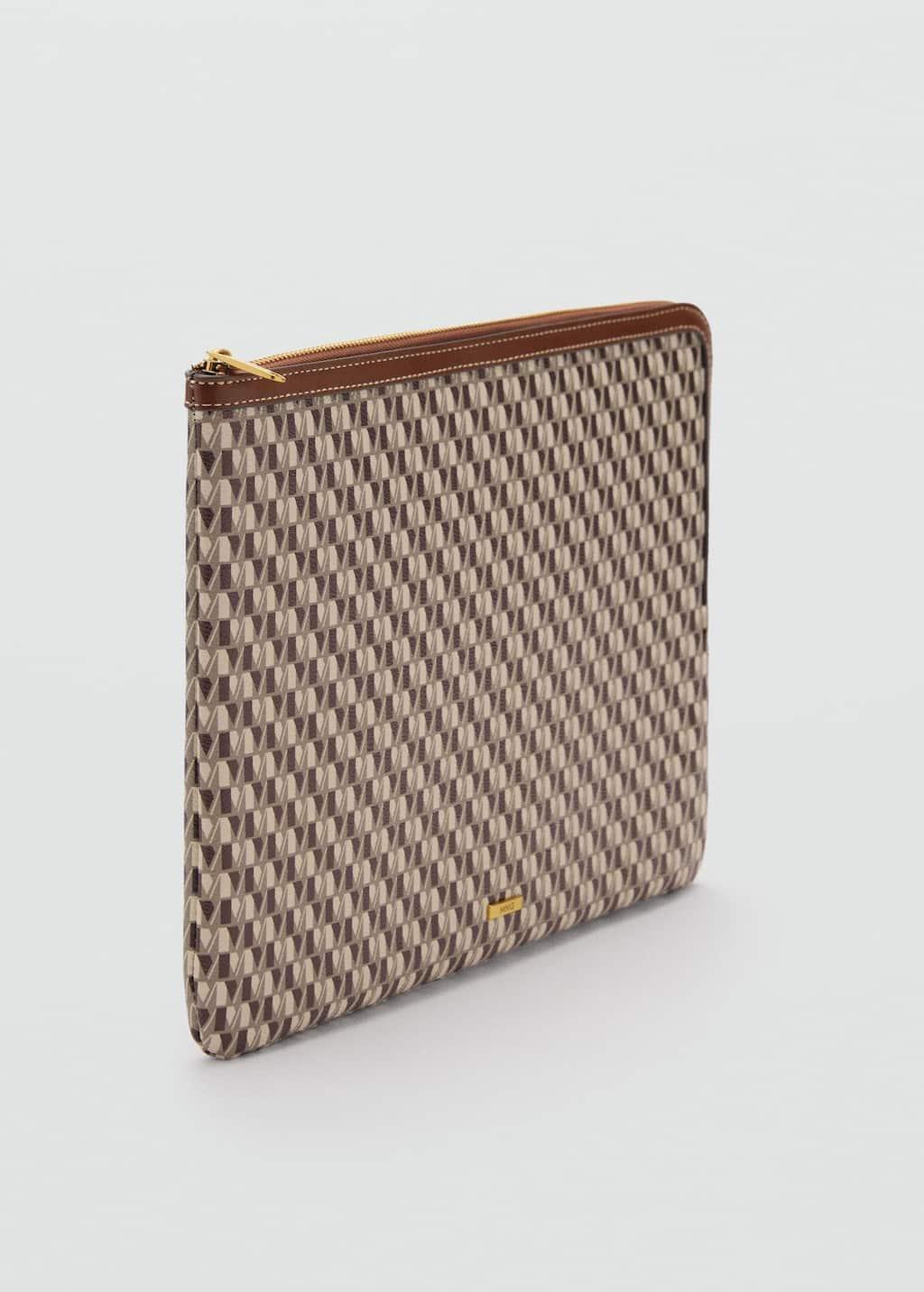 Brown Laptop Case With Printed Logo, Medium Brown, large image number 0
