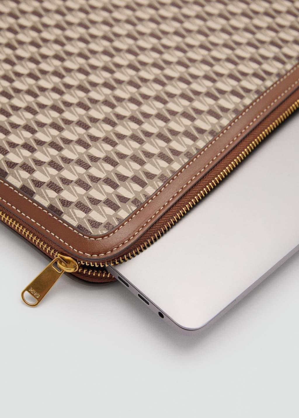 Brown Laptop Case With Printed Logo, Medium Brown, large image number 2