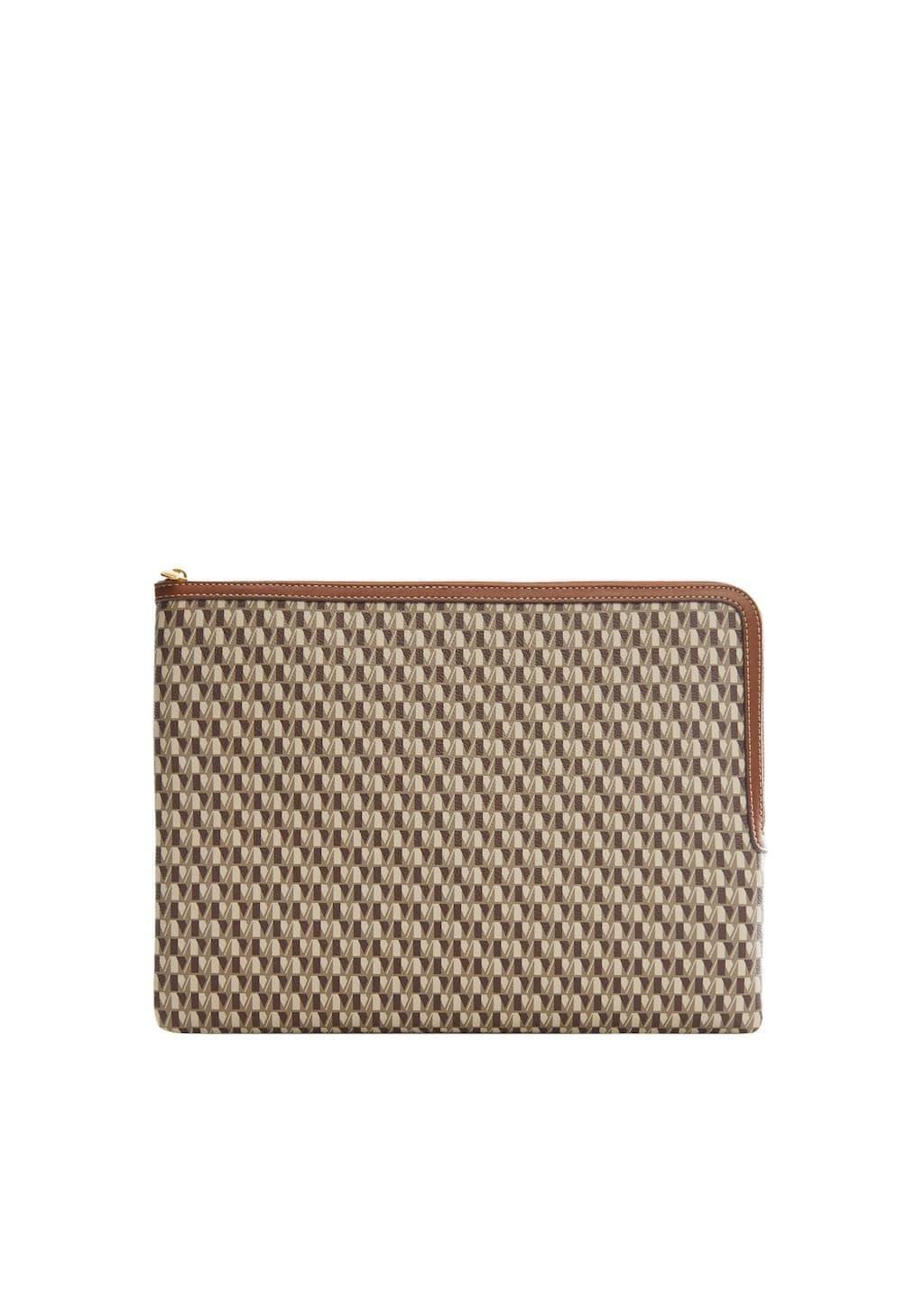 Brown Laptop Case With Printed Logo, Medium Brown, large image number 3